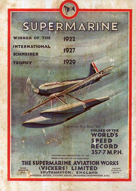 Supermarine S6 Advert